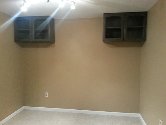 Dining area with built in cabinets