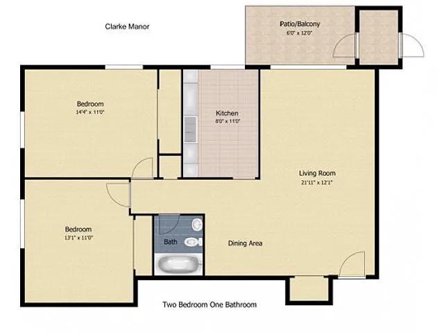 Floor plan 2 Bedroom Executive