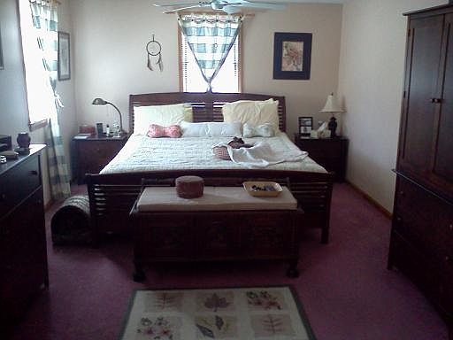 Master bedroom with walk-in closet