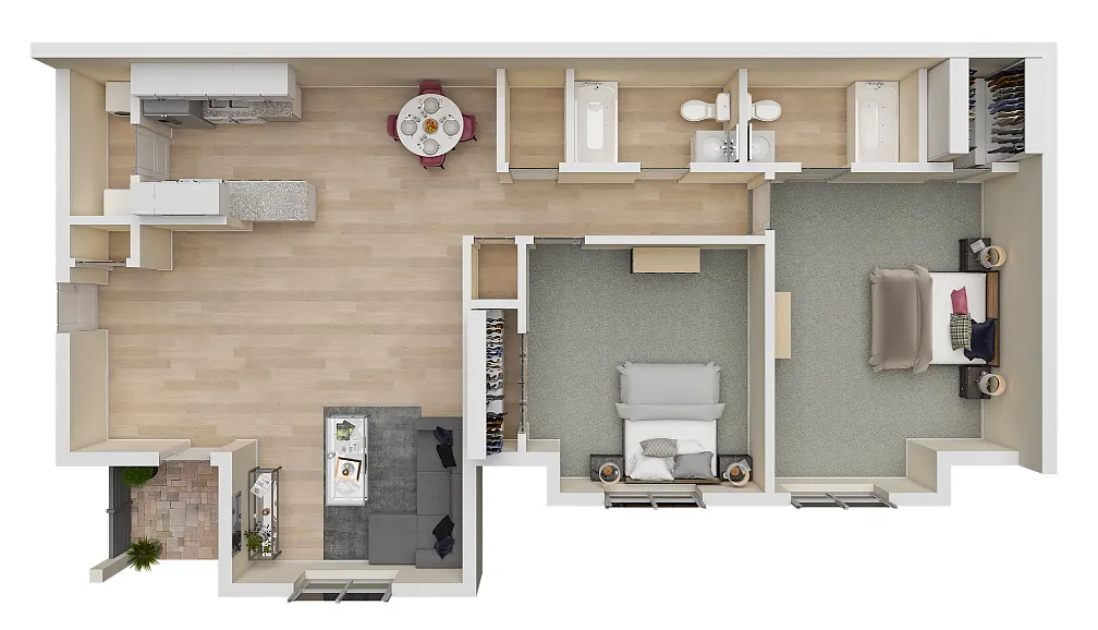 Floor plan Two Bedroom