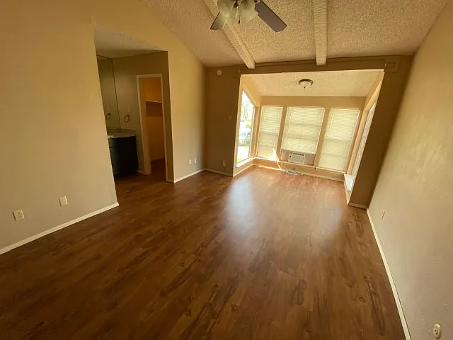 View as you walk into the master. On the left is the sink/powder area and one of two closets.