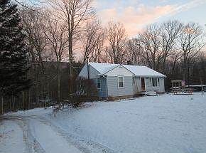 Side view and driveway