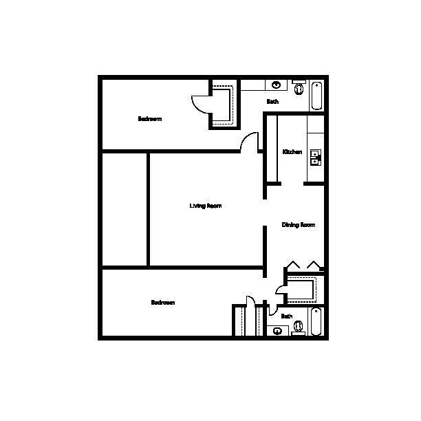 Floor plan E 2X2