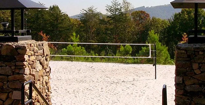 Full size volleyball court