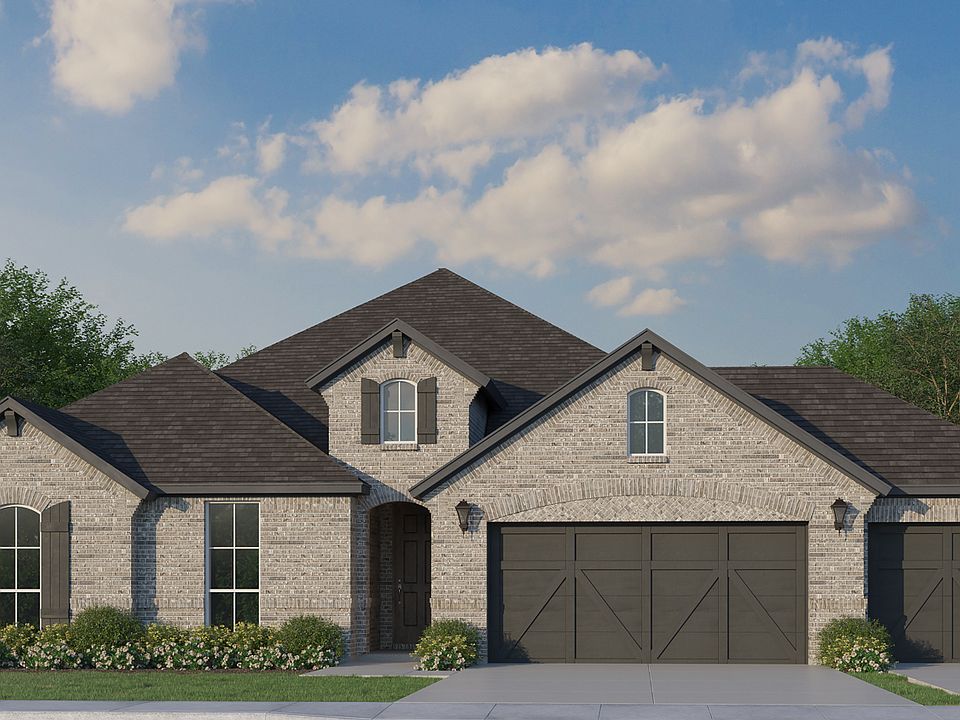 Plan 1683 Elevation A with 3rd Car Garage