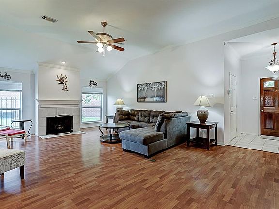 Another Photo Of Living Room Area With Tile Entry.