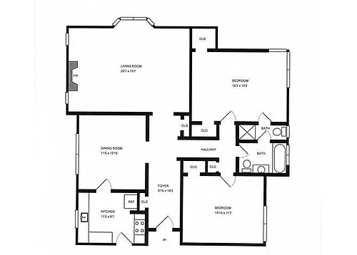 Floor plan 2X15