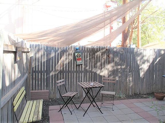 Fenced private patio