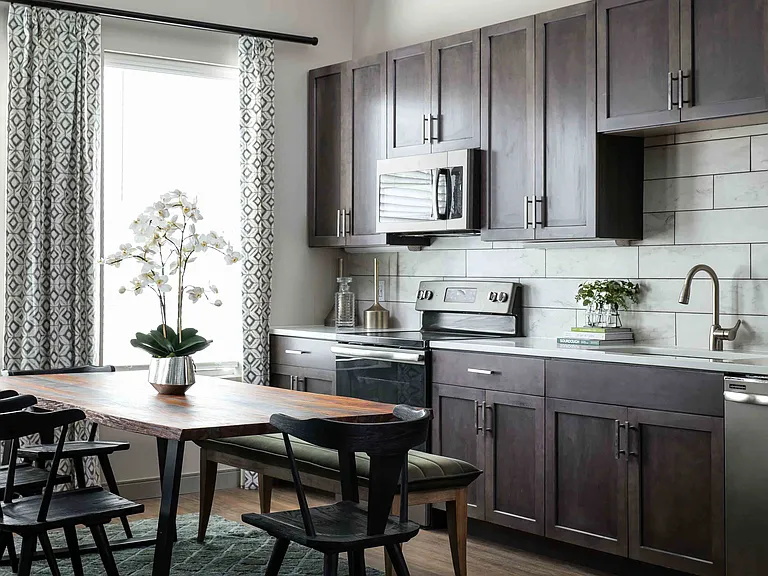 Kitchen and dining area