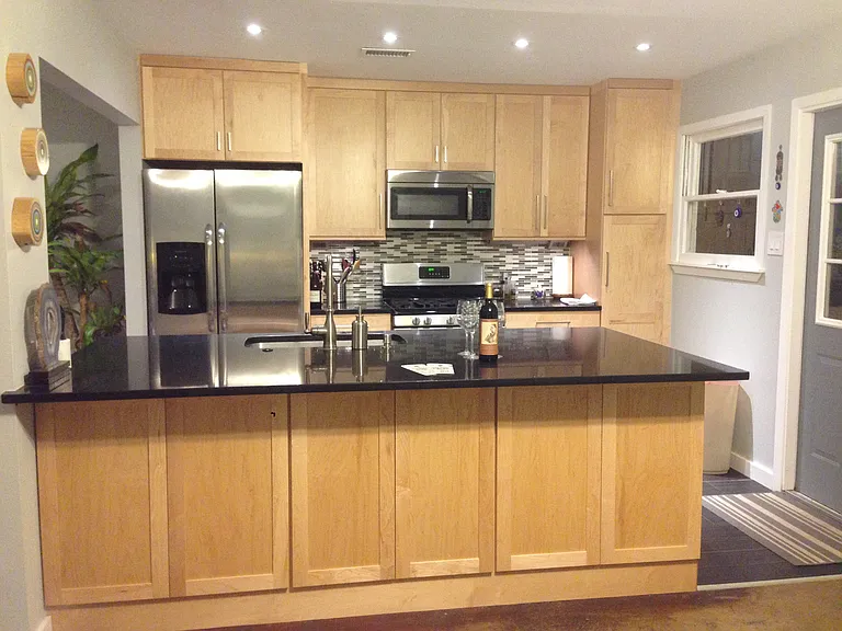 Kitchen and back door to back deck