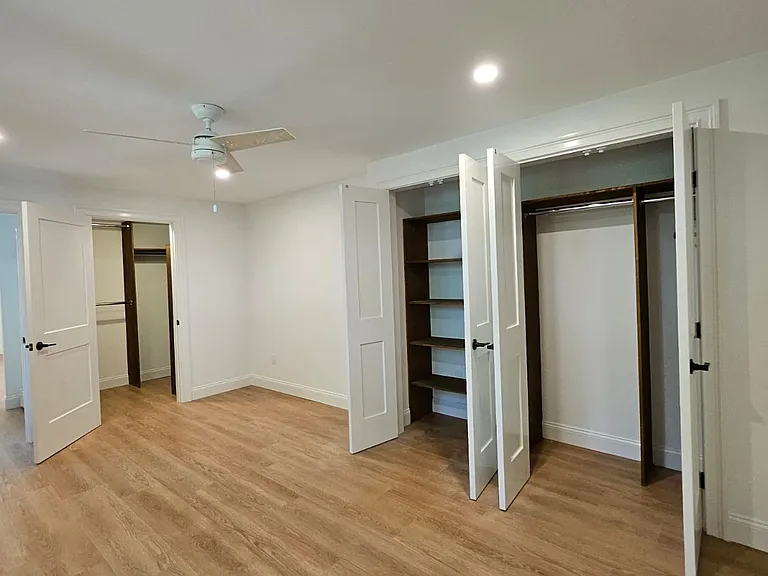 Ample closet space in the bedroom