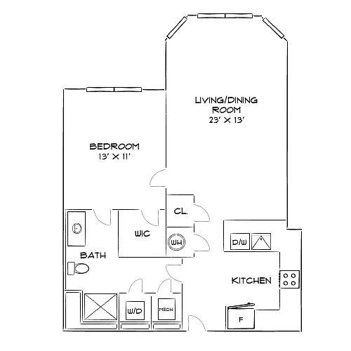 Floor plan Design 1K-E