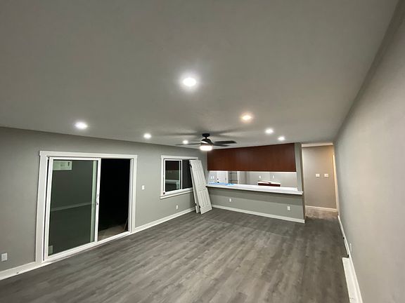 Living room during renovation towards the kitchen