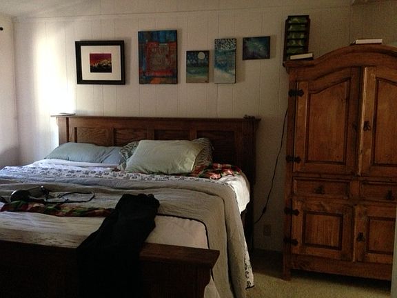 Master bedroom with bathroom