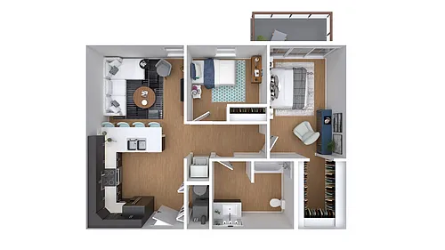 Floor plan 2x1 ADA