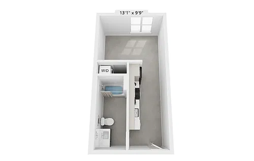 Floor plan Studio, 1 Bathroom