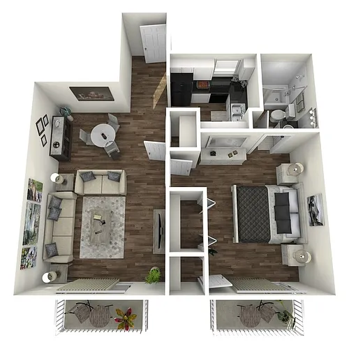 Floor plan 1 Bed 1 Bath