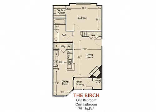 Floor plan Birch - Renovated