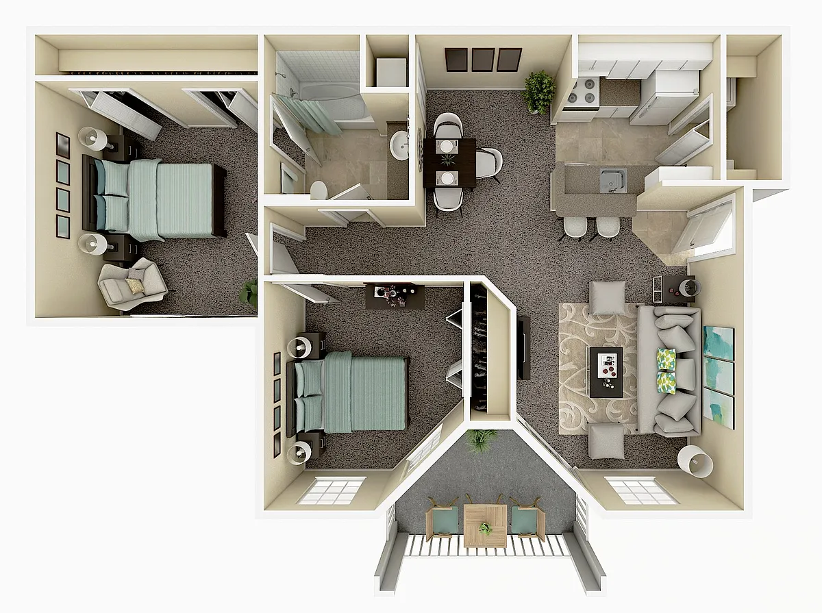 Floor plan VOC 2 X 1