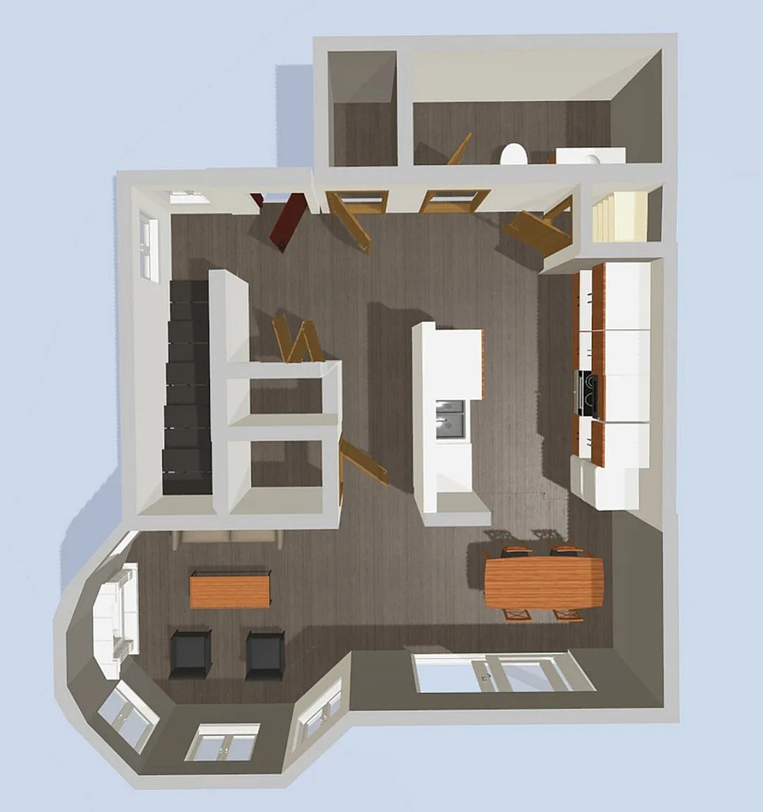 Floor plan 3 Bedroom Townhome