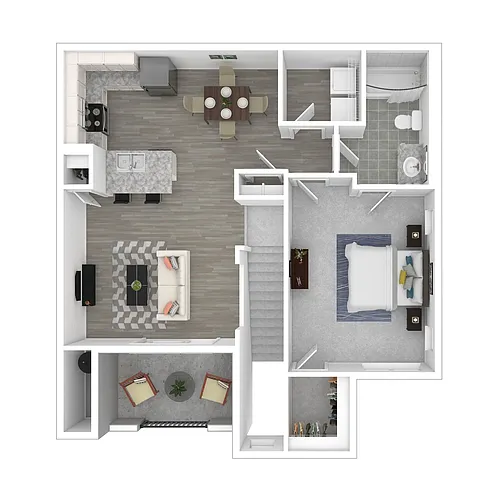 Floor plan 1X1B