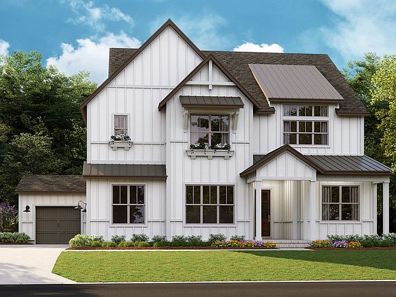 Newport II H - Modern Farmhouse 3-Car Side Load Garage Note Renderings may show optional featur