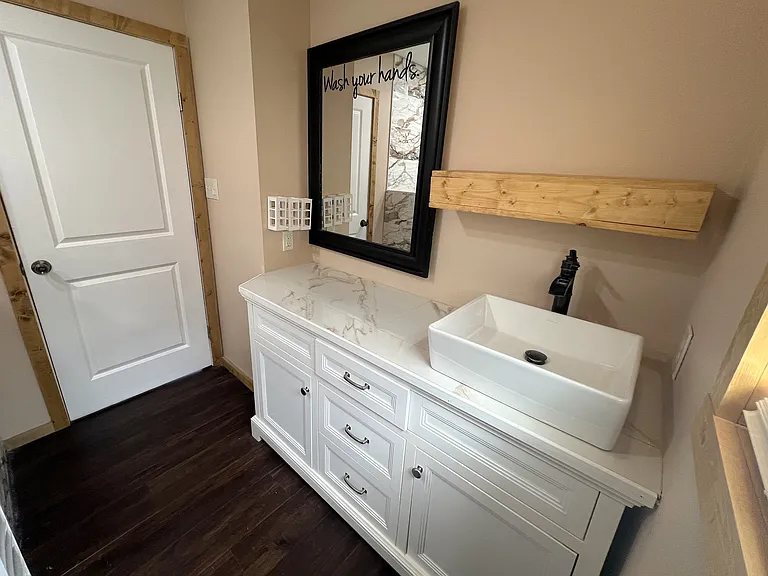 This completes this renovated, beautiful bathroom