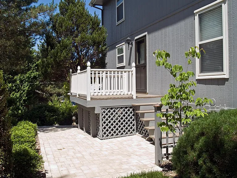 Elevated, private deck.