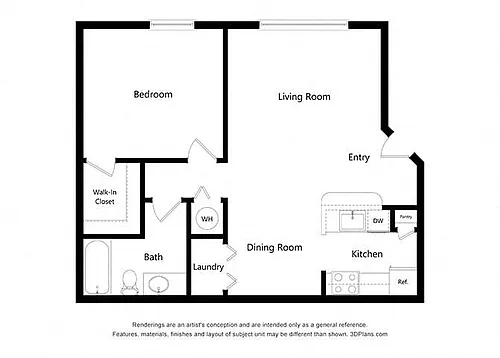 Floor plan One Bedroom
