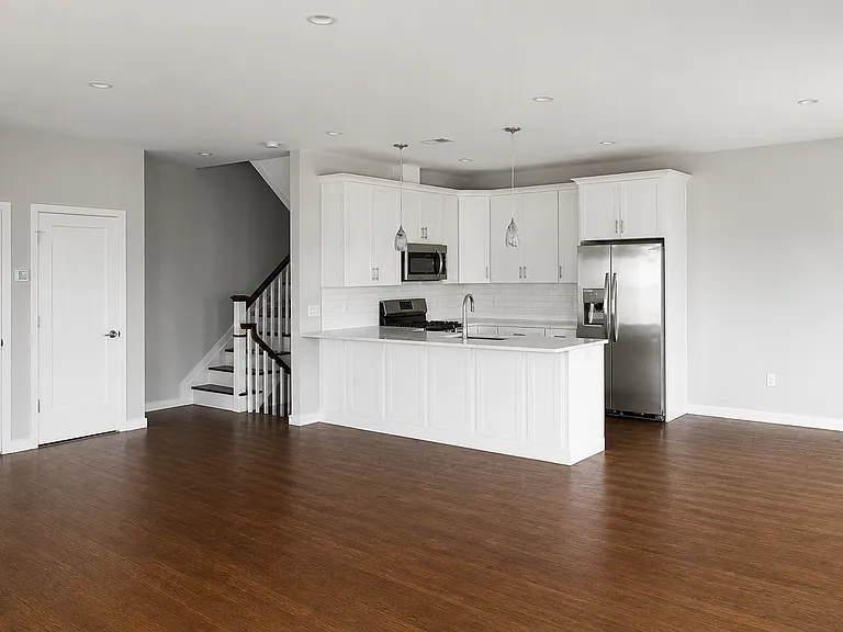 Living room open to kitchen