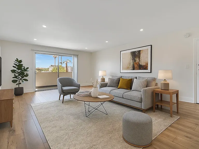 virtually staged living room