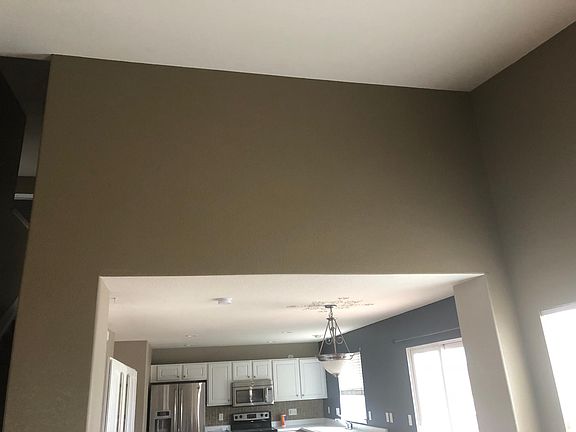 Vaulted ceilings in living room