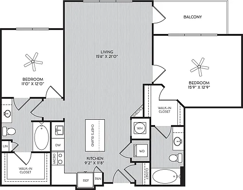 Floor plan B-1C