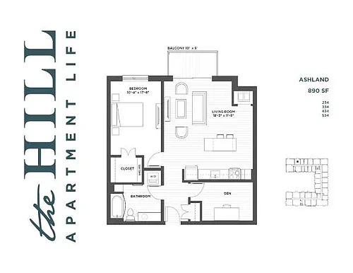 Floor plan A10 + Den