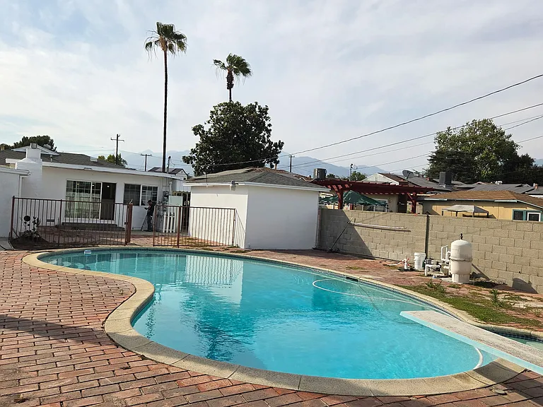 Pool with diving board