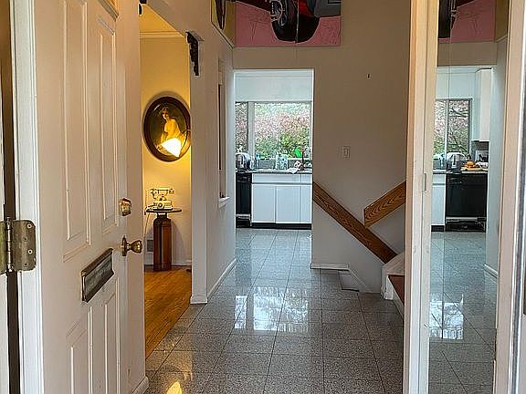 Foyer with High Ceilings