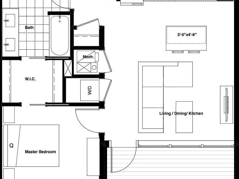 Luxe on Chicago - 3 - 1x1 - 1 Beds - 1 Baths - 661 Sq. ft.
