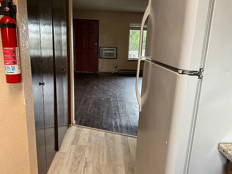 Kitchen to the living room.