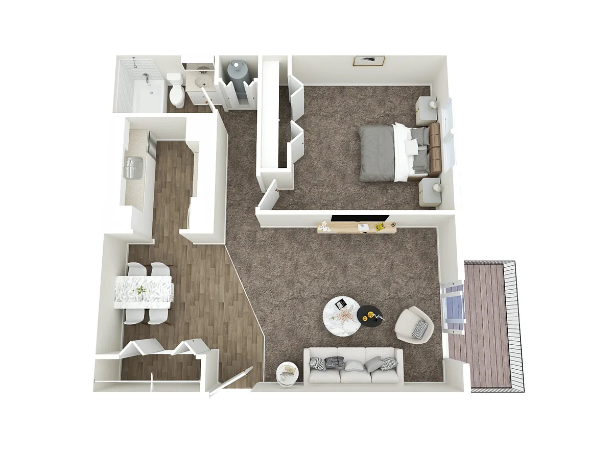 Floor plan 1BR - 1BTH