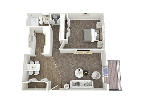 Floor plan 1BR - 1BTH