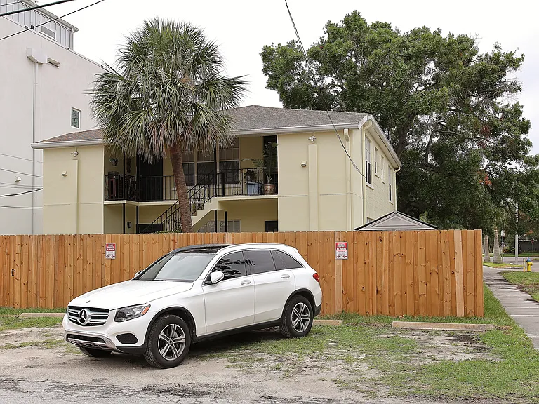 Here's The Resident Parking Area Located Immediately Behind The Building.