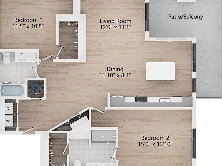 B7 | 2 Bedroom 2 Bath | 1307 sq ft | The Westerly Apartments in Millcreek, UT B7 | 2 Bedroom 2 Bath | 1307 sq ft | The Westerly Apartments in Millcreek, UT