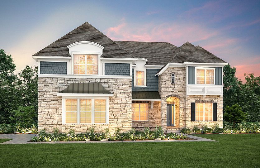 Stonegate Exterior 7 features stone, shakes and covered front door