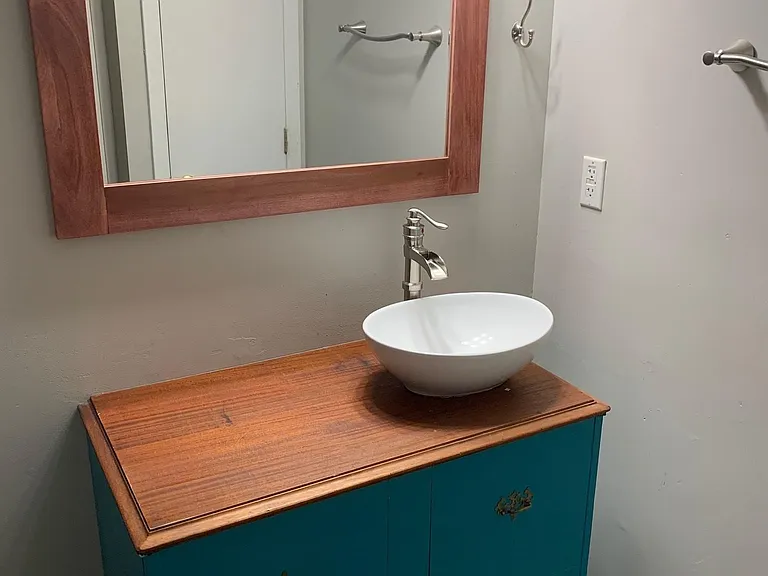 Upstairs - full bath vanity