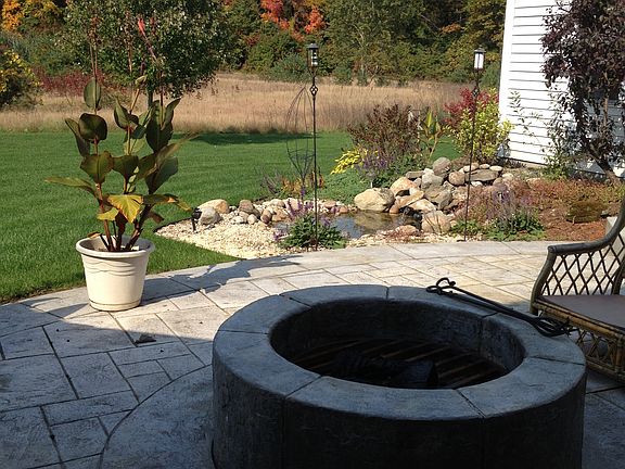 Firepit and water feature