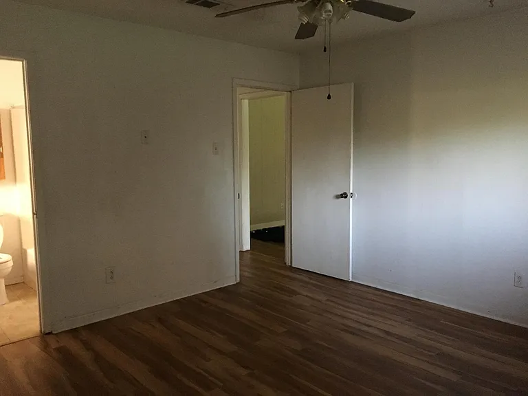Master bedroom towards bath and hall way door