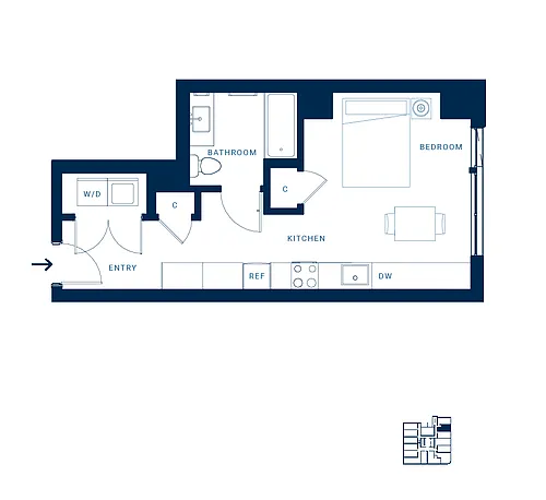 Floor plan Studio D