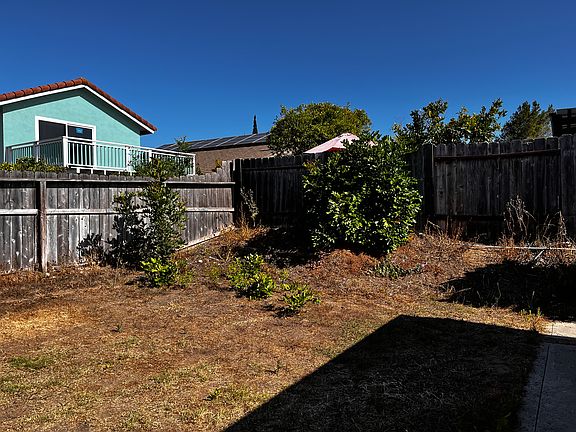 Fenced yard.