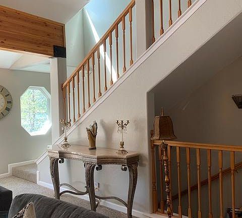 Stairs from main floor to upstairs