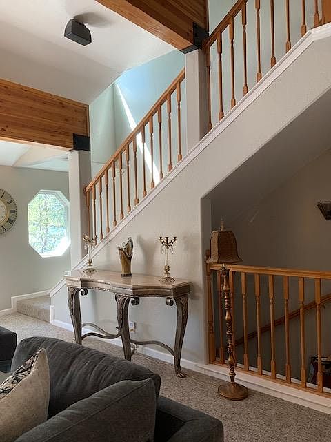 Stairs from main floor to upstairs